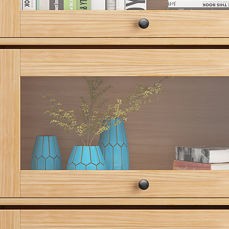 Scandinavian Closed Back Standard Bookshelf Wooden Bookcase for Study Room