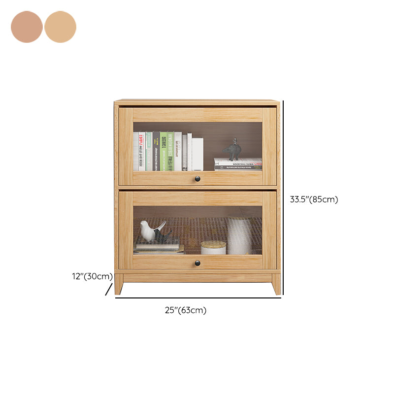 Scandinavian Closed Back Standard Bookshelf Wooden Bookcase for Study Room