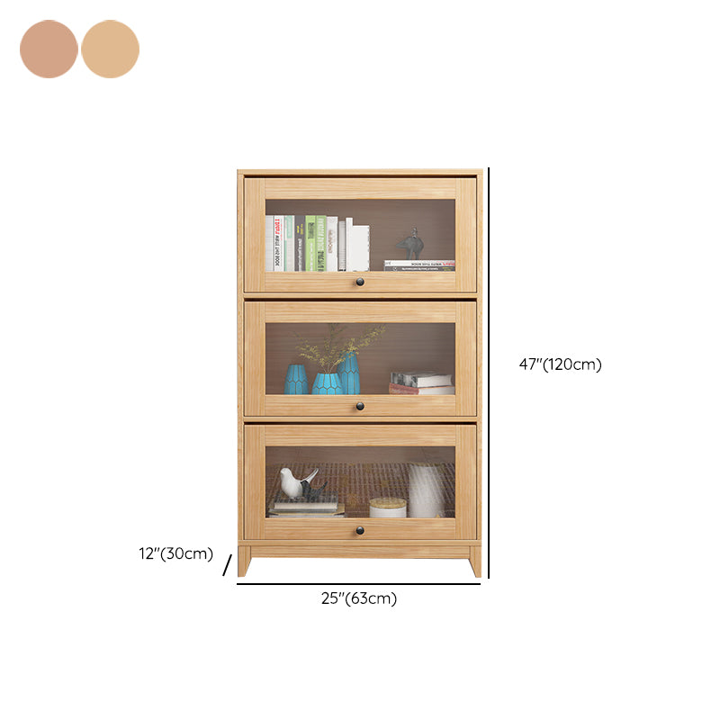 Scandinavian Closed Back Standard Bookshelf Wooden Bookcase for Study Room