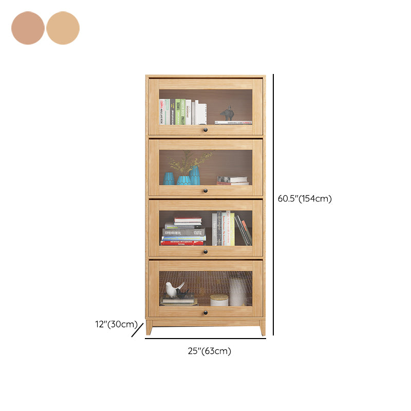Scandinavian Closed Back Standard Bookshelf Wooden Bookcase for Study Room