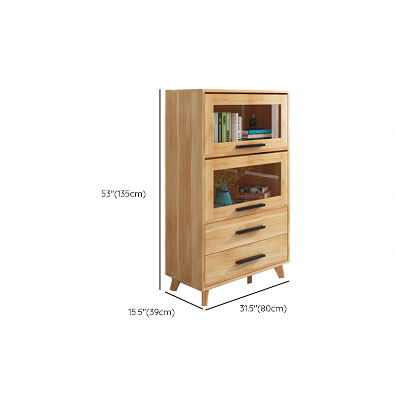 Scandinavian Closed Back Standard Bookshelf Wooden Bookcase for Study Room