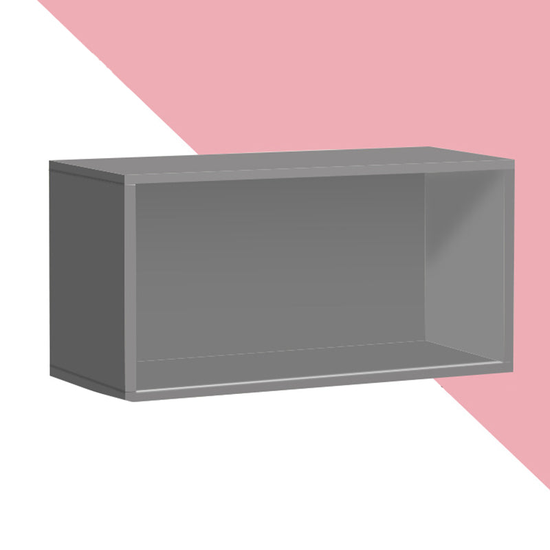 Scandinavian Standard Bookcase Engineered Wood Closed Back with Cabinets