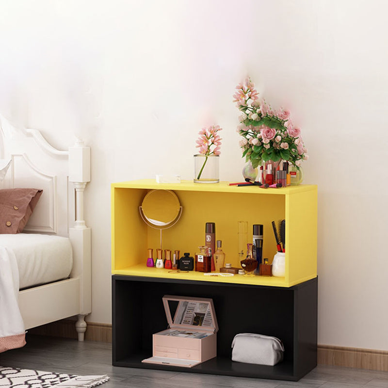 Scandinavian Standard Bookcase Engineered Wood Closed Back with Cabinets