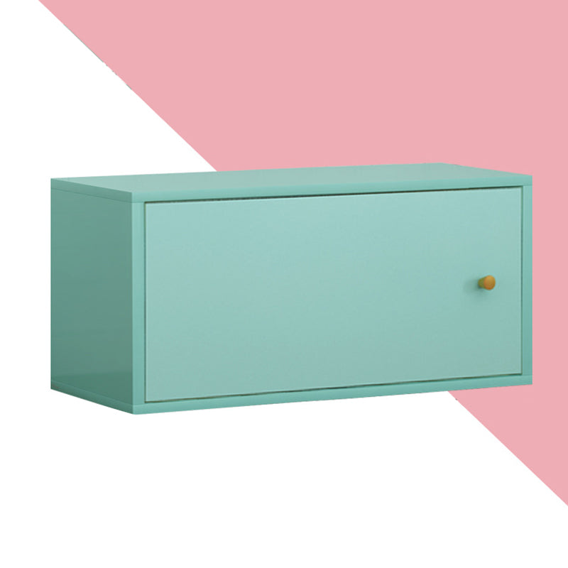 Scandinavian Standard Bookcase Engineered Wood Closed Back with Cabinets