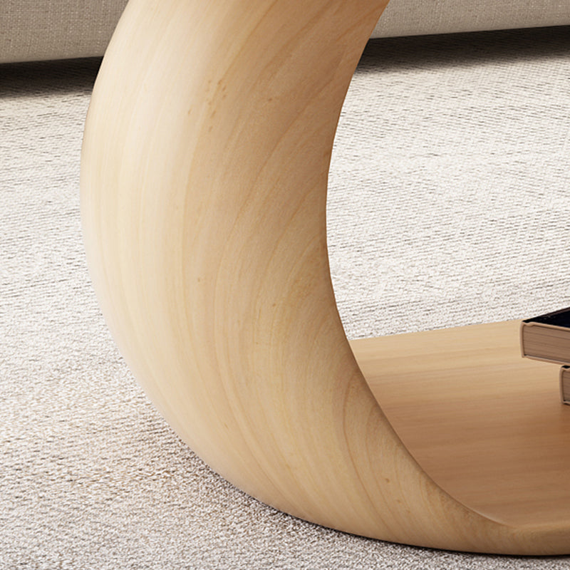 Modern Oval Cocktail Table Trestle Slate Top Coffee or End Table