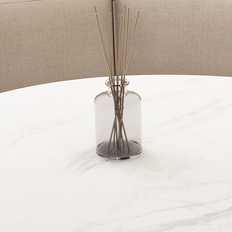 Modern Oval Cocktail Table Trestle Slate Top Coffee or End Table
