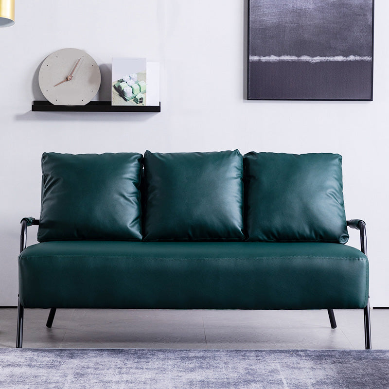 Contemporary Sofa with Bolster Pillows Metal with Four Legs Seating