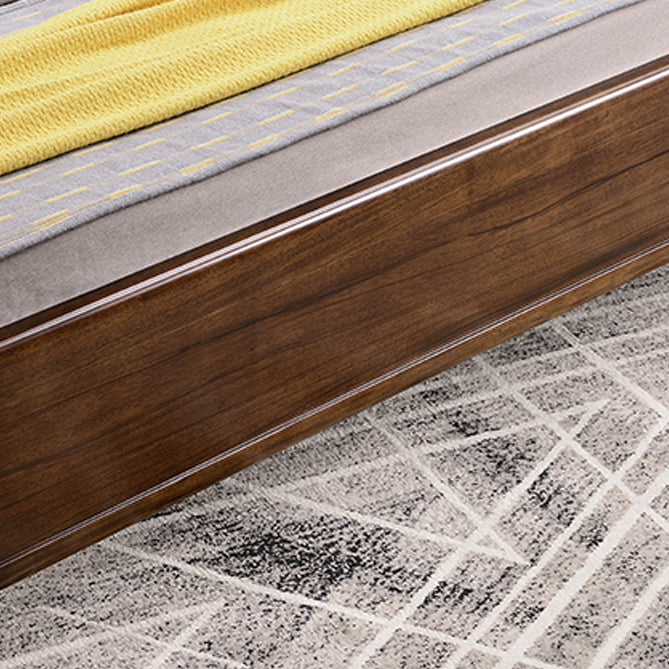 Mid-Century Modern Standard Bed Storage Bed Frame with Headboard