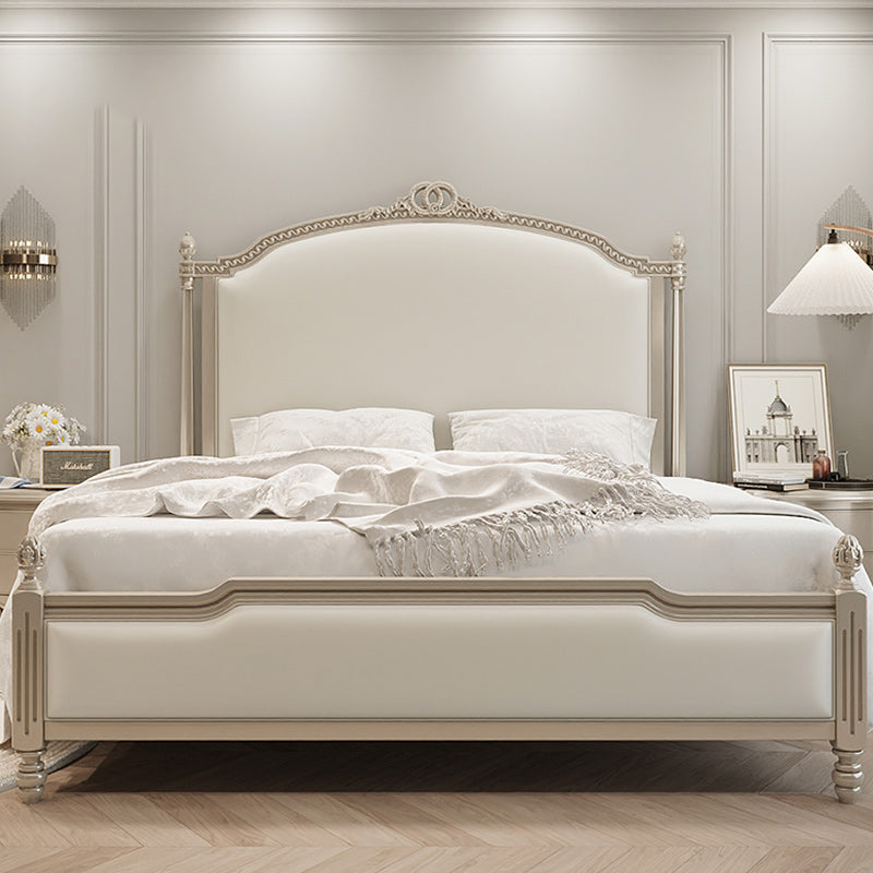 Genuine Leather Upholstered StandardBed 63" H Panel Bed with Lift Up Storage