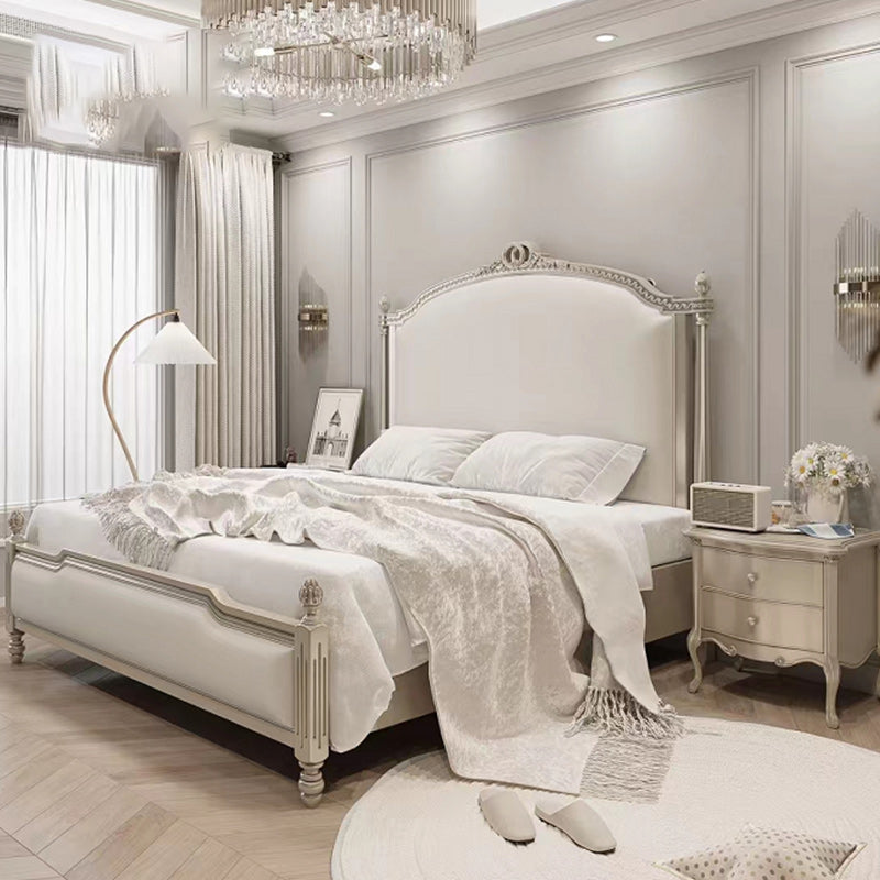 Genuine Leather Upholstered StandardBed 63" H Panel Bed with Lift Up Storage