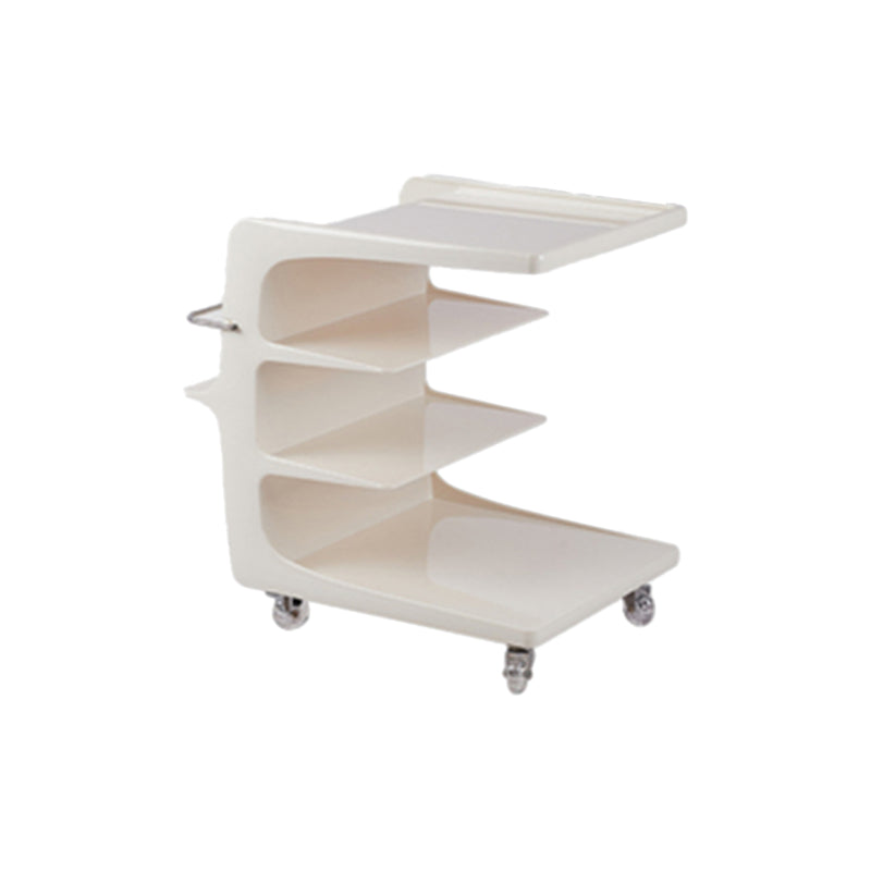 Modern Acrylic Sofa Side Accent Table 21.65" High End Table with Storage