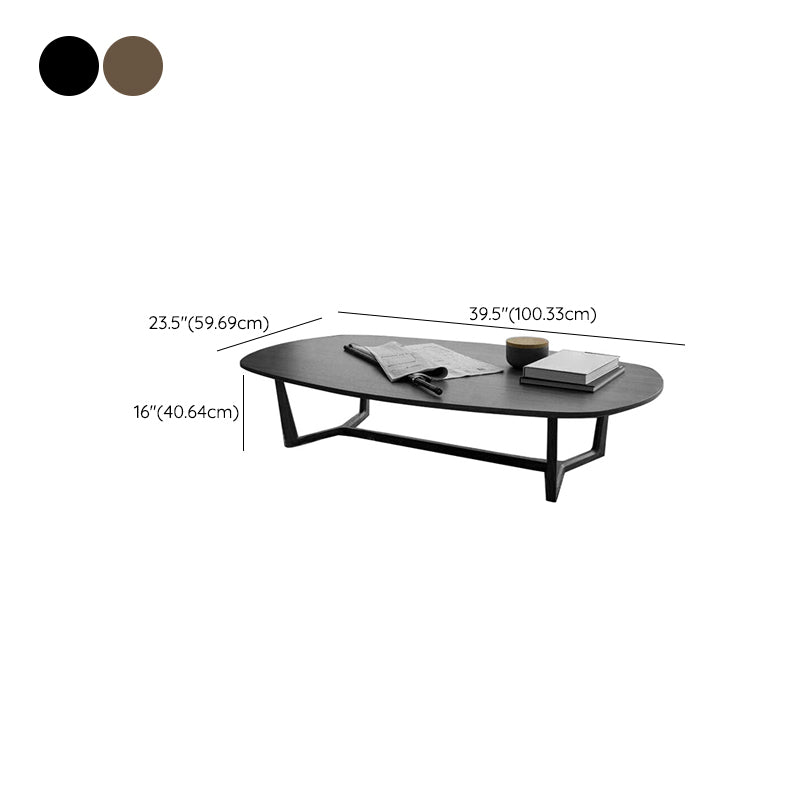 Contemporary Trestle Coffee Table Solid Wood Coffee Cocktail Table
