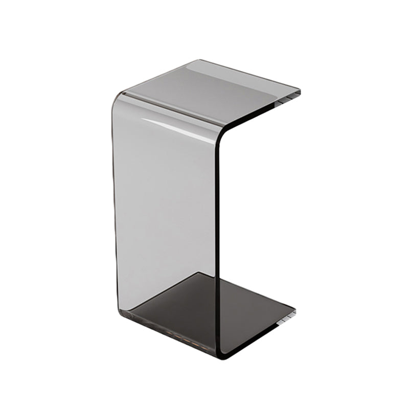 11.81" Wide C-shape End Table Modern Acrylic Accent Side Table