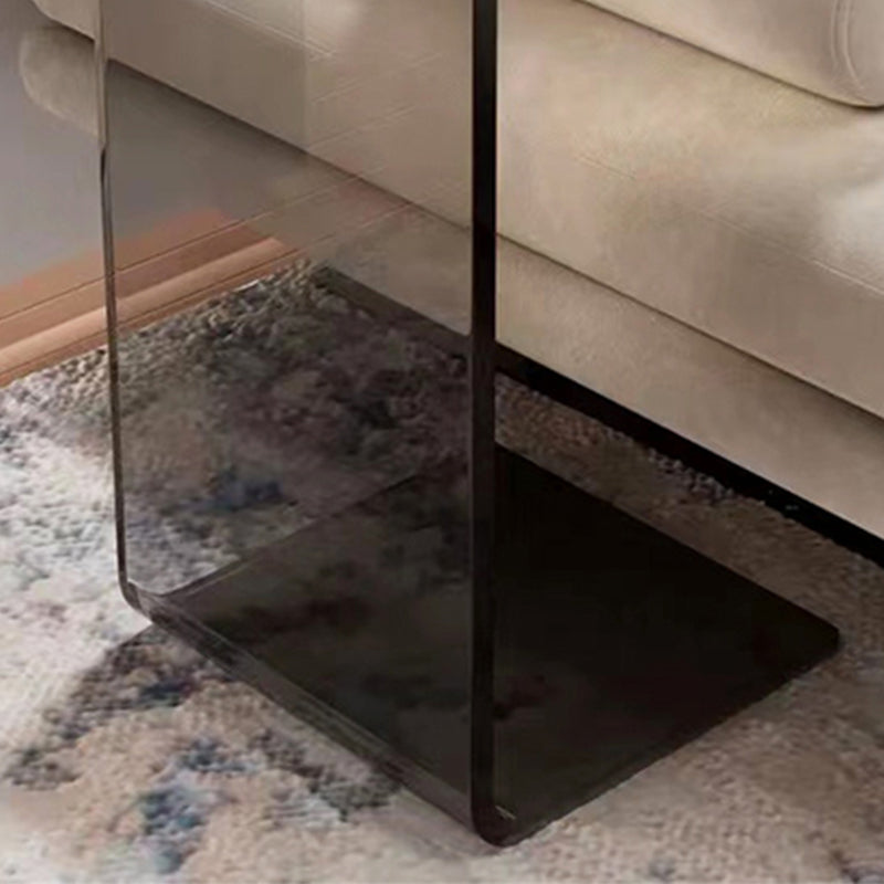 11.81" Wide C-shape End Table Modern Acrylic Accent Side Table