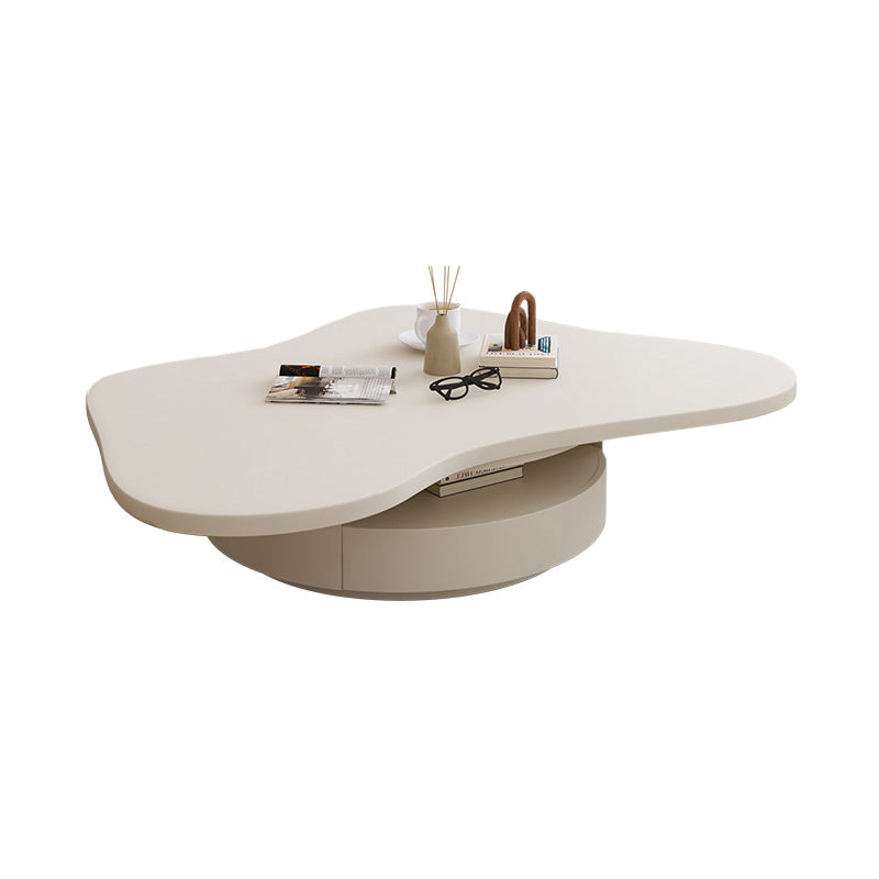 Slate Top Coffee Table Abstract Coffee Cocktail Table with Storage Drawers