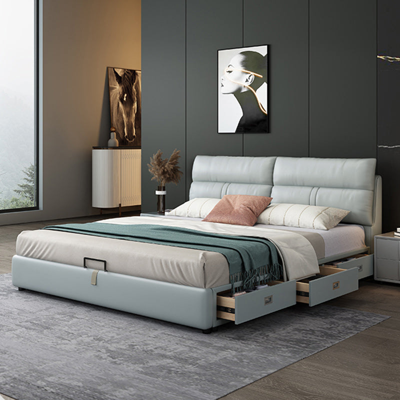 Mattress Included Platform Bed Frame Upholstered Headboard Platform Bed