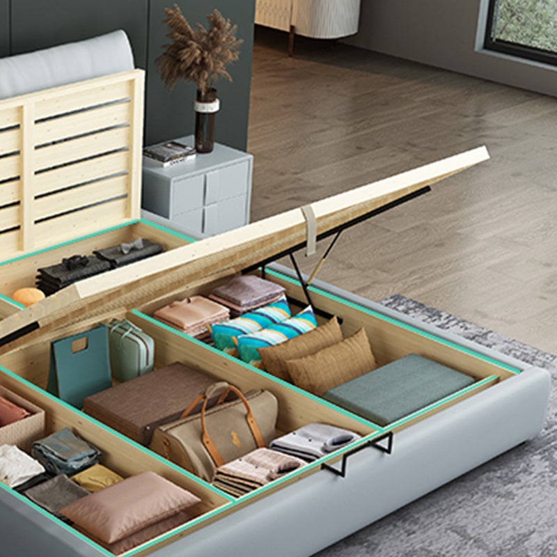 Mattress Included Platform Bed Frame Upholstered Headboard Platform Bed