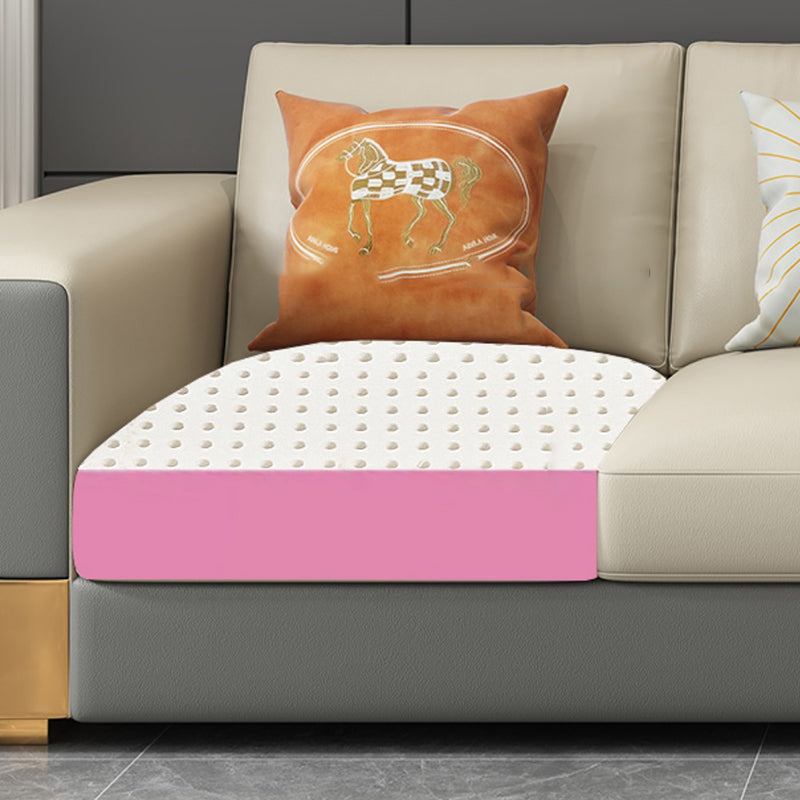 Glam Style Square Tufted Sofa Leather Sofa in Off-White for Living Room
