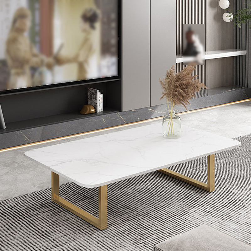 Glam Frame Coffee Table Rectangle Slate Top Coffee Cocktail Table