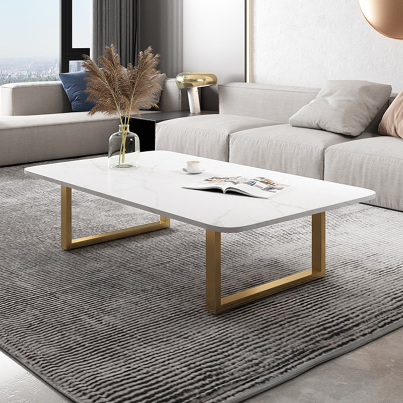 Glam Frame Coffee Table Rectangle Slate Top Coffee Cocktail Table