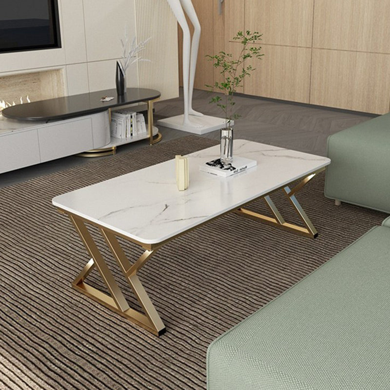 Rectangle Cocktail Table Trestle Slate Top Coffee or End Table