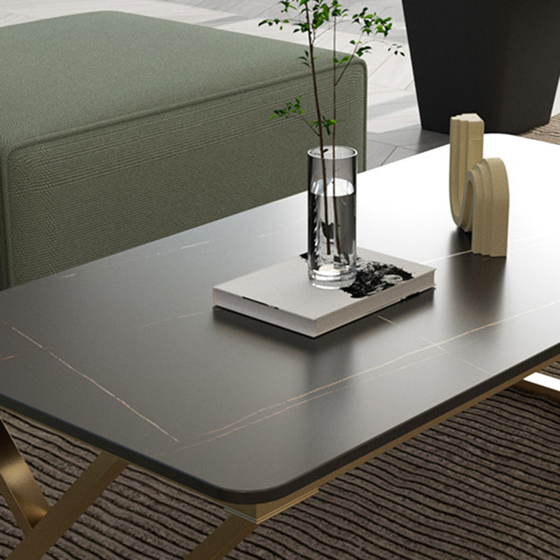 Rectangle Cocktail Table Trestle Slate Top Coffee or End Table
