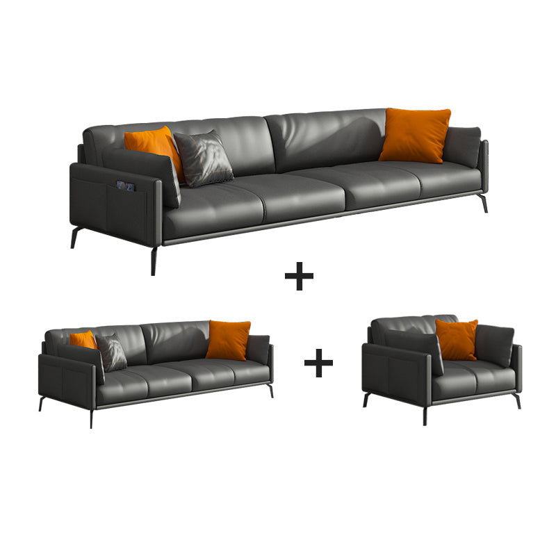 Modern Style Seating with Four Leds Bonus Room Tuxedo Arm Loveseat