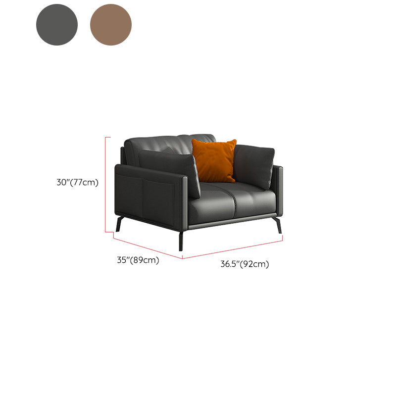 Modern Style Seating with Four Leds Bonus Room Tuxedo Arm Loveseat