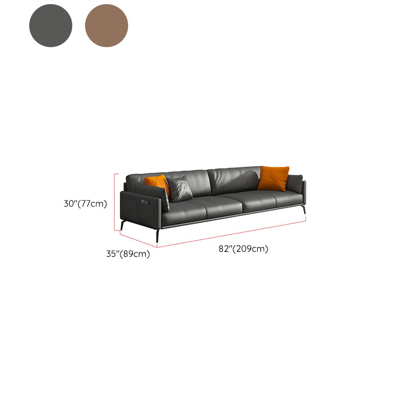 Modern Style Seating with Four Leds Bonus Room Tuxedo Arm Loveseat