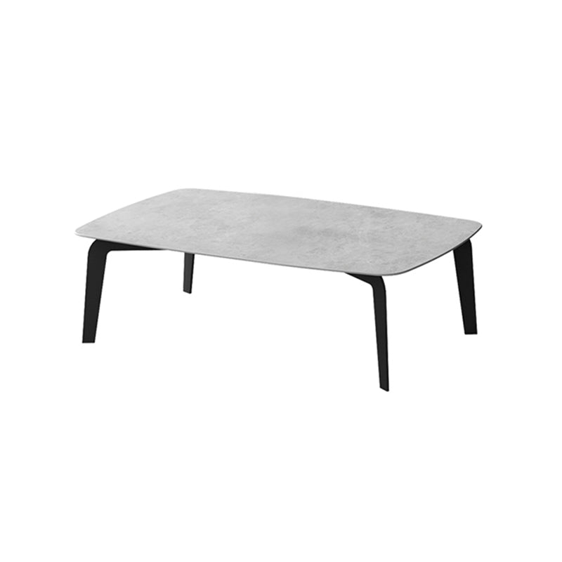 Rectangular Slate 4 Legs Coffee Table 16.5" High Stone 1 Single Cocktail Table