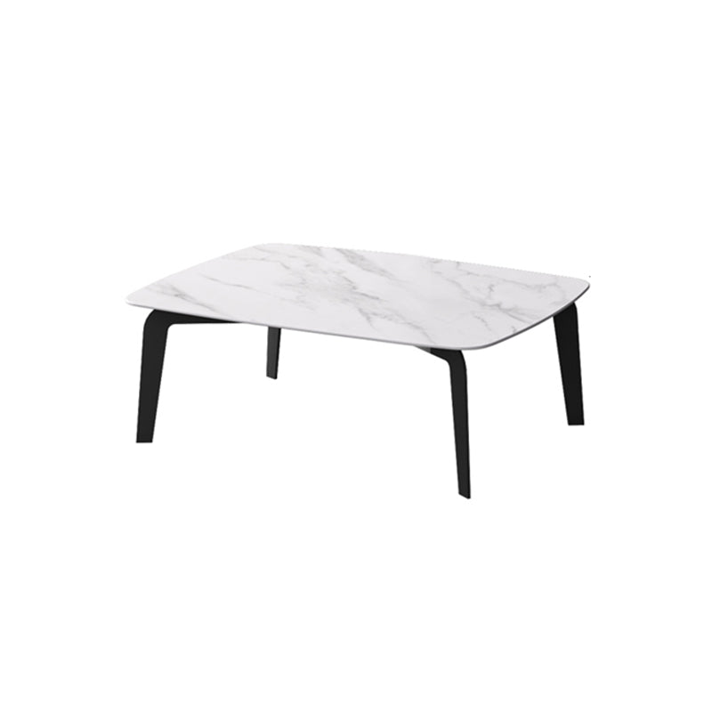 Rectangular Slate 4 Legs Coffee Table 16.5" High Stone 1 Single Cocktail Table