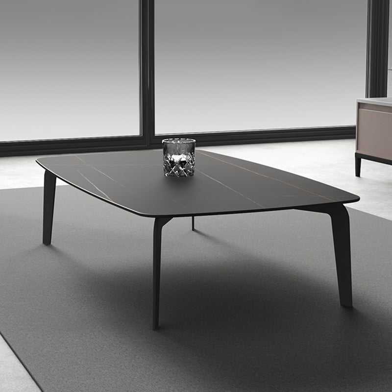Rectangular Slate 4 Legs Coffee Table 16.5" High Stone 1 Single Cocktail Table
