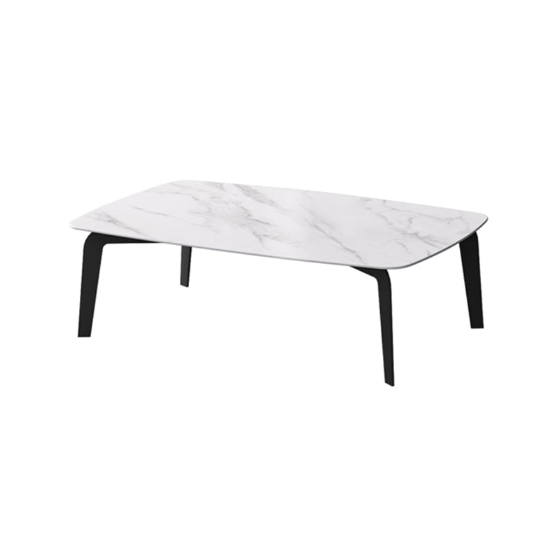 Rectangular Slate 4 Legs Coffee Table 16.5" High Stone 1 Single Cocktail Table