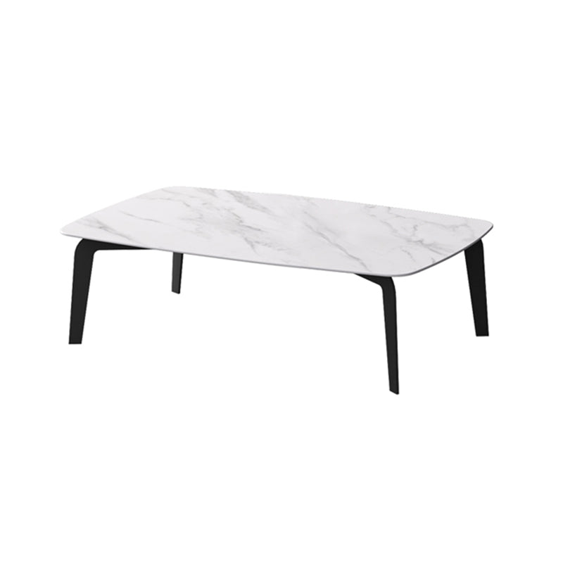 Rectangular Slate 4 Legs Coffee Table 16.5" High Stone 1 Single Cocktail Table