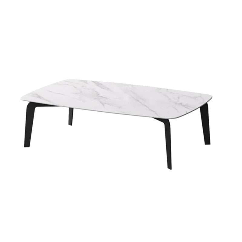 Rectangular Slate 4 Legs Coffee Table 16.5" High Stone 1 Single Cocktail Table