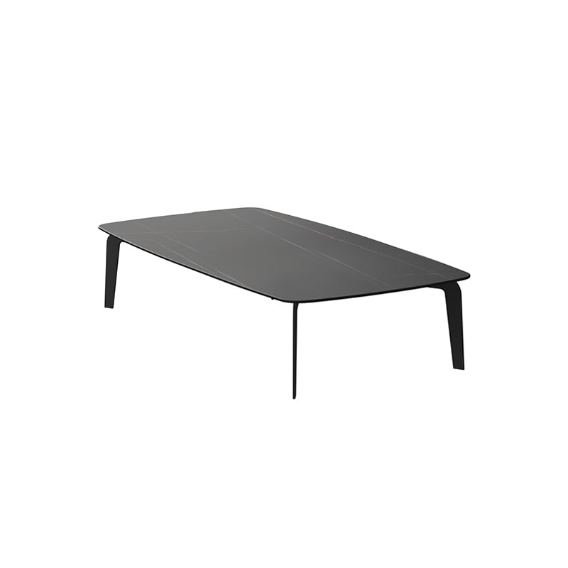 Rectangular Slate 4 Legs Coffee Table 16.5" High Stone 1 Single Cocktail Table