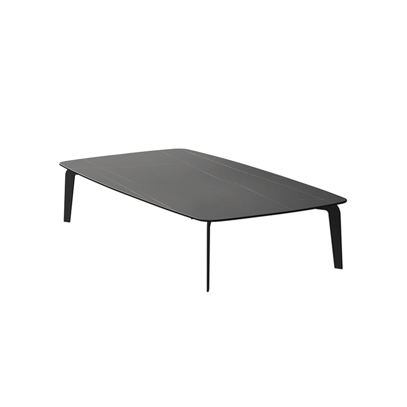 Rectangular Slate 4 Legs Coffee Table 16.5" High Stone 1 Single Cocktail Table