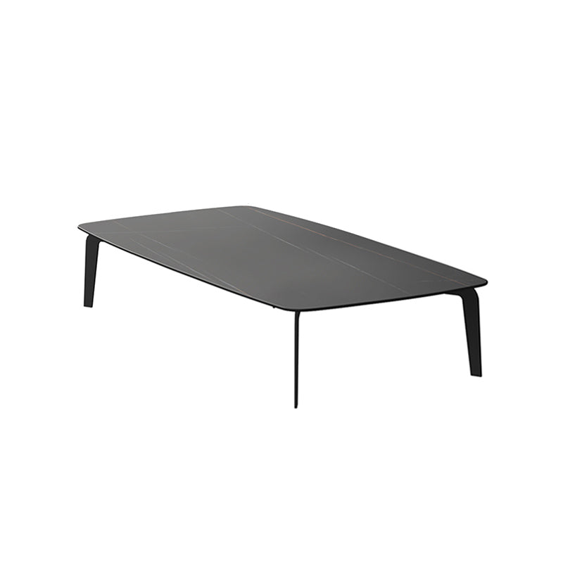 Rectangular Slate 4 Legs Coffee Table 16.5" High Stone 1 Single Cocktail Table