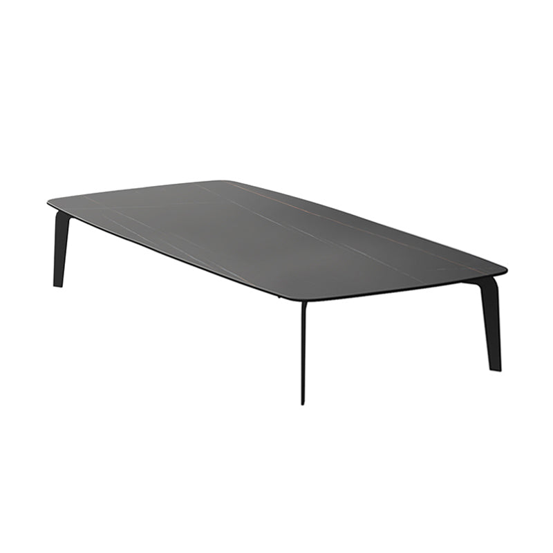 Rectangular Slate 4 Legs Coffee Table 16.5" High Stone 1 Single Cocktail Table