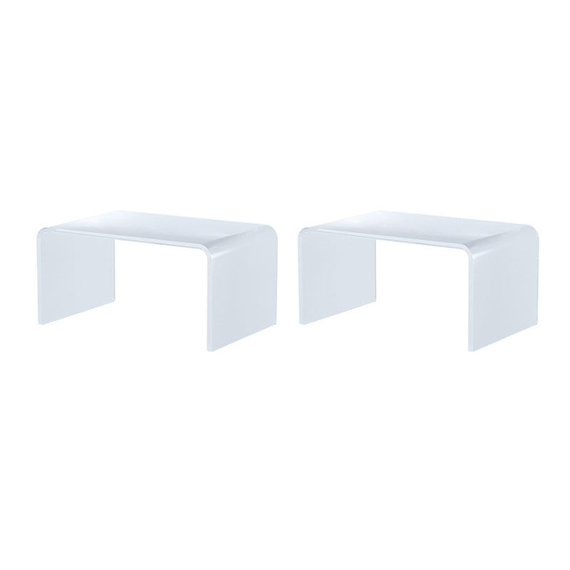 Luxurious Sled Side Table Rectangular Acrylic End Table Stand