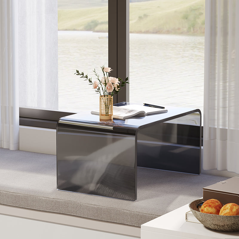 Luxurious Sled Side Table Rectangular Acrylic End Table Stand