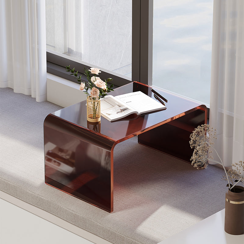 Luxurious Sled Side Table Rectangular Acrylic End Table Stand