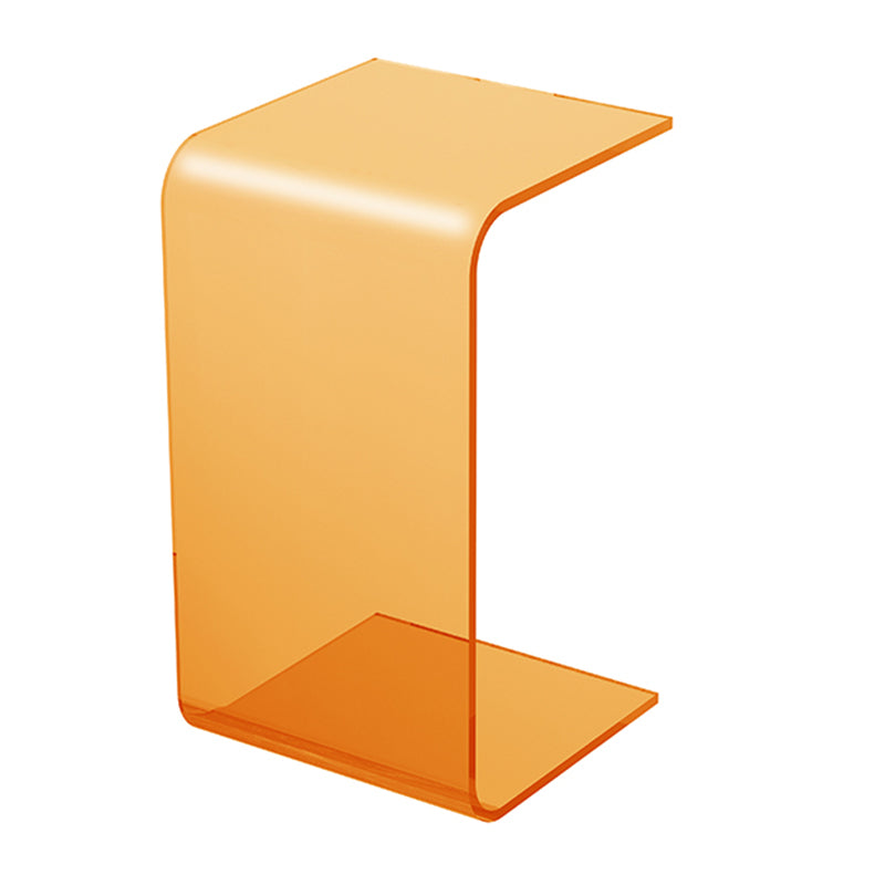 Modernistic C-Shape Sofa Side Accent Table Acrylic Bedroom Corner Table