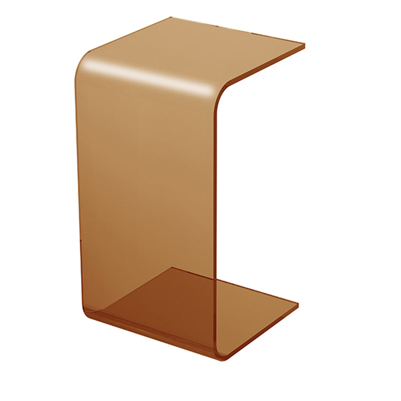 Modernistic C-Shape Sofa Side Accent Table Acrylic Bedroom Corner Table