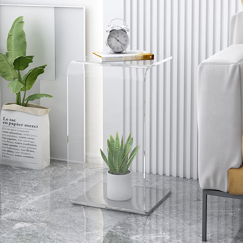 Modernistic C-Shape Sofa Side Accent Table Acrylic Bedroom Corner Table
