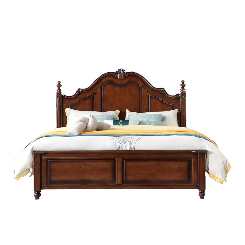Queen Size Traditional Wood Bed 71.7" W Bed Frame with Mattress