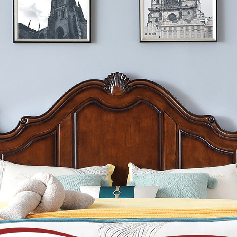 Queen Size Traditional Wood Bed 71.7" W Bed Frame with Mattress