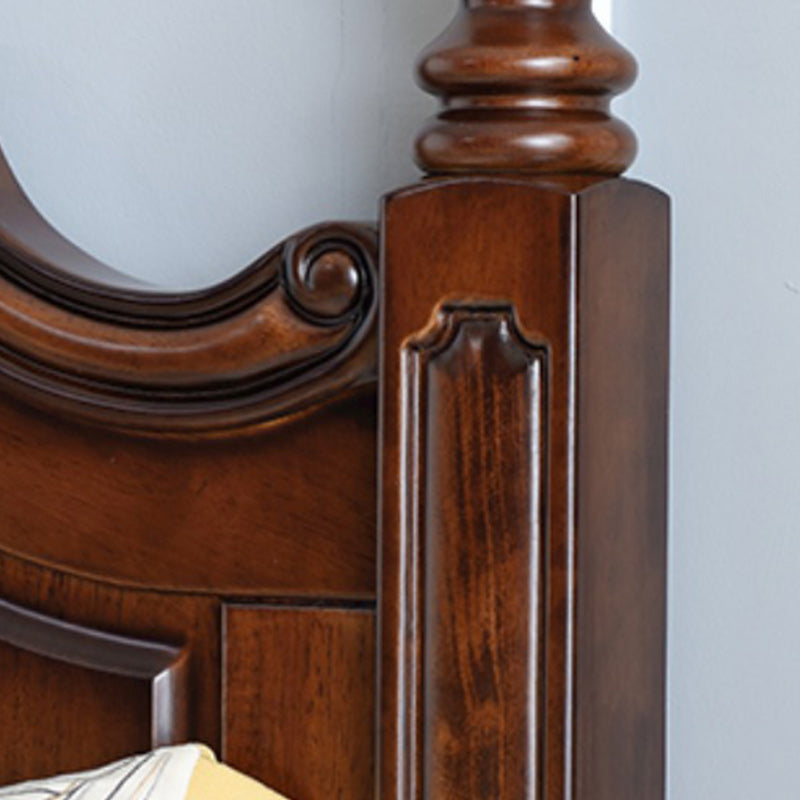 Queen Size Traditional Wood Bed 71.7" W Bed Frame with Mattress