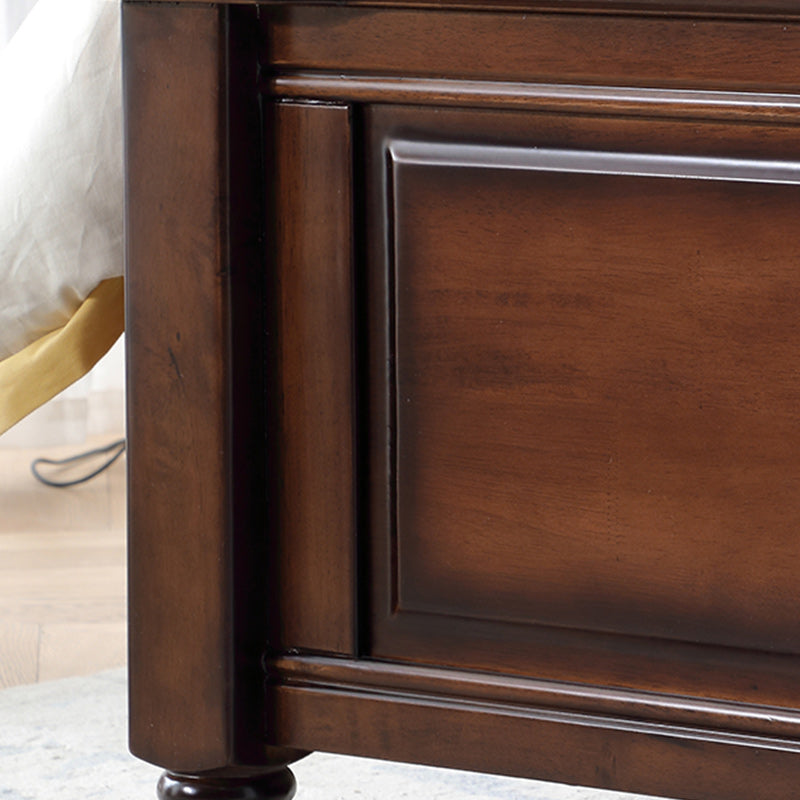 Queen Size Traditional Wood Bed 71.7" W Bed Frame with Mattress