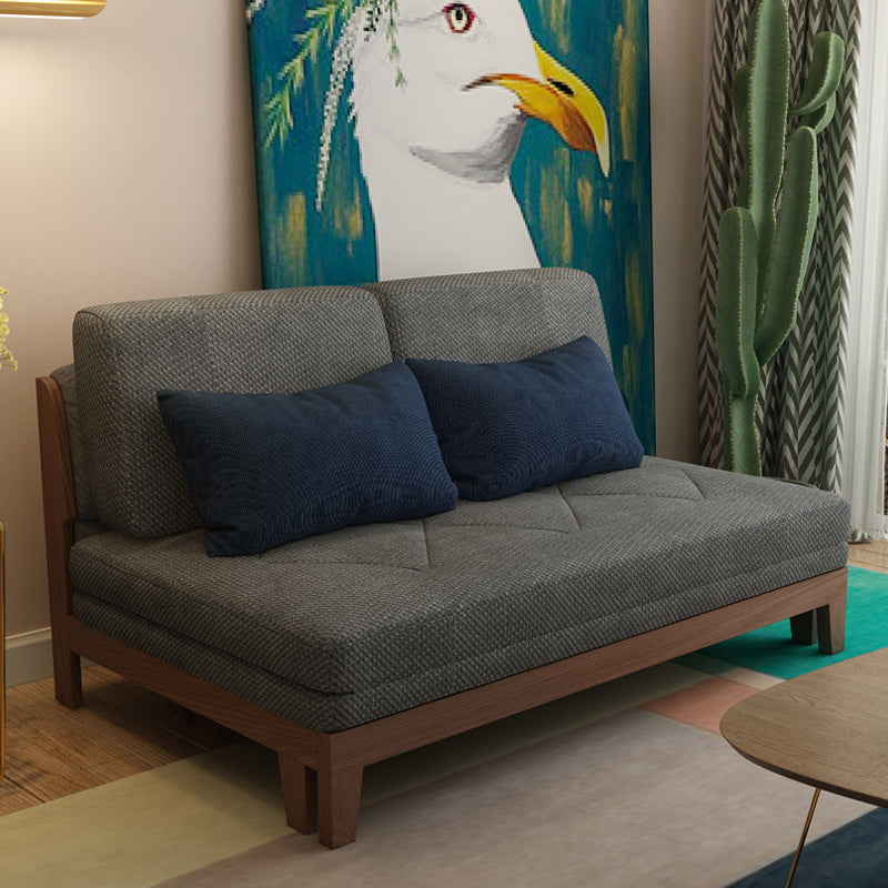 Living Room Convertible Sofas Pillow Back Armless Futon Sleeper Sofa Bed